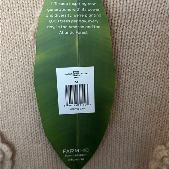 FARM RIO Brazilian Tropical Floral Sand Sweater - Picture 7 of 8